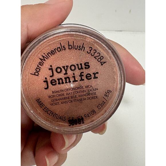 Bare Minerals Joyous Jennifer Blush 33284 Full Sz .85g Bare Essentials RARE Read - Picture 2 of 4